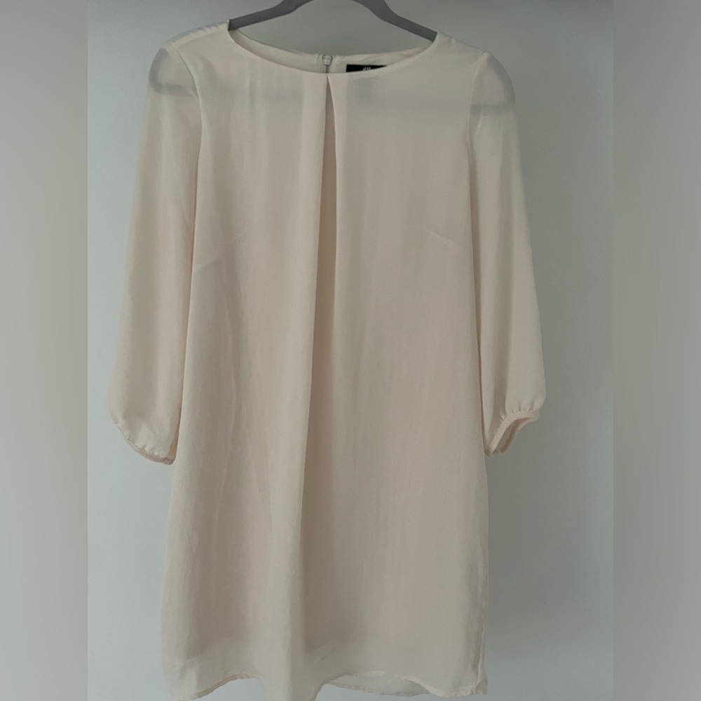 H&M Ivory Long Sleeve Dress